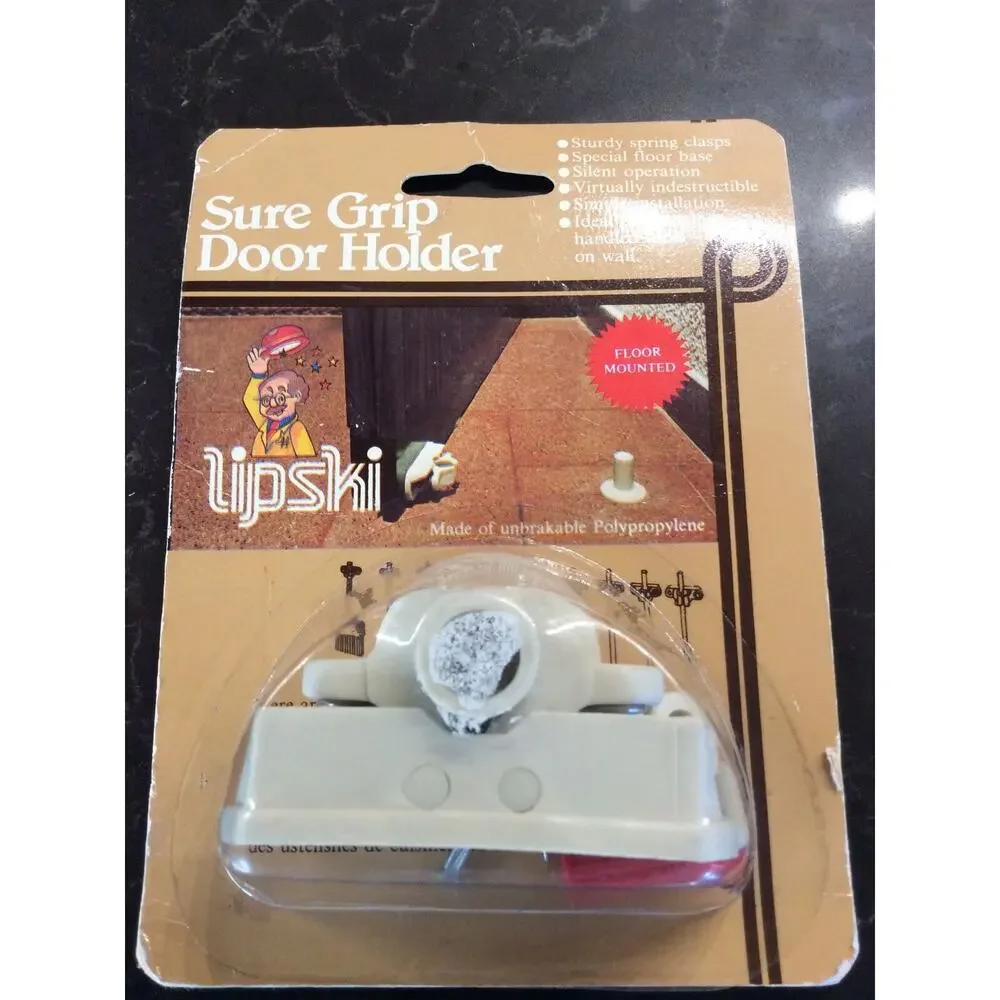 Vintage‎ Lipski Sure Grip Door Holder Floor Mounted Unbreakable Made In Israel